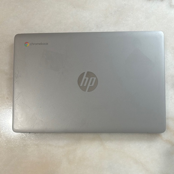 HP Silver Laptop Sleek Design Chromebook